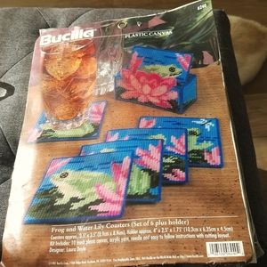Bucilla Frog and Water Lily Coasters Kit